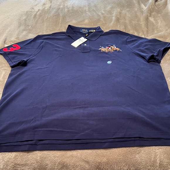 New Mens XXL POLO RALPH LAUREN Classic fit triple pony logo Polo. - Picture 1 of 5